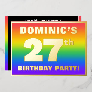 27th Birthday Party: Fun, Colourful Rainbow Patter