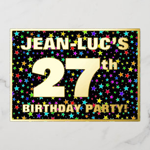 27th Birthday Party — Fun, Colourful Stars Pattern