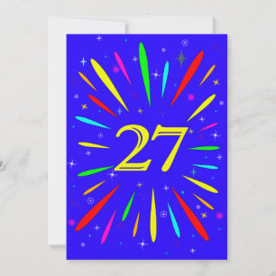 27th Birthday Party Invitation Explosion 
