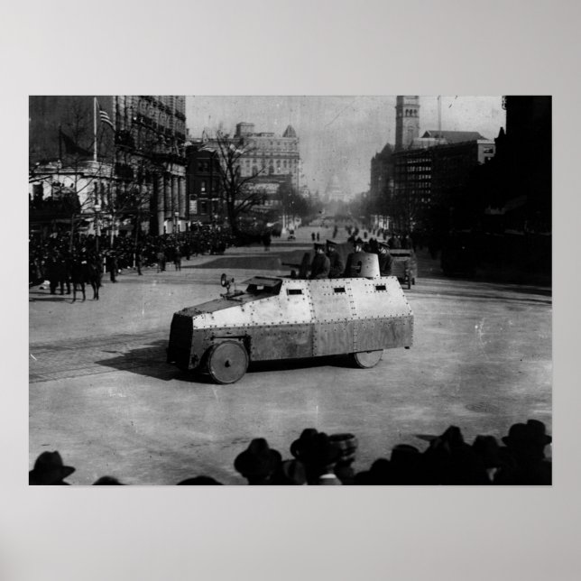 27th March 1917:  The armoured vehicle squadron Poster (Front)