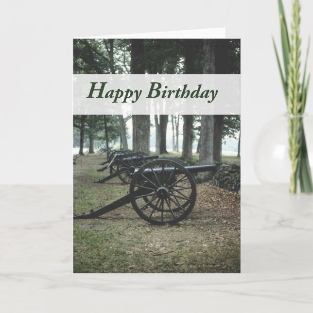 2809 Canons Civil War Birthday Card (Front)