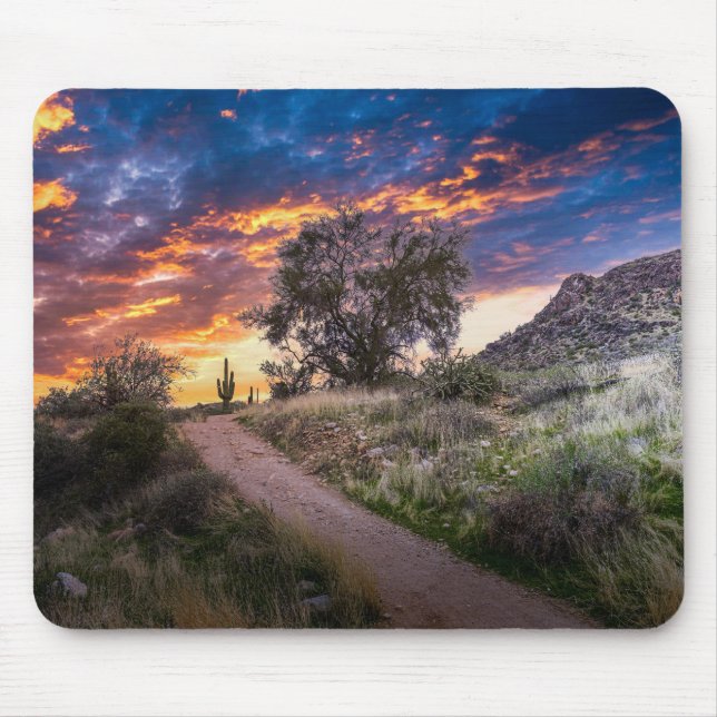 2815-Desert Landscape at Sunset Mouse Mat (Front)