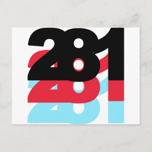 281 Area Code Postcard
