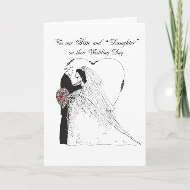 2849 Son and "Daughter" on Wedding Day Card (Front)