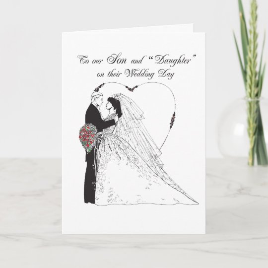 Congratulations Daughter and Wife on wedding day Card