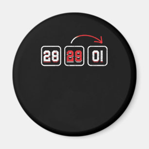 28 29 01 Countdown February 29 Gift Magnet