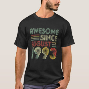 28 Bday Decorations Awesome Since August 1993 28Th T-Shirt
