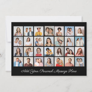 28 Photo Collage Add Your Own Greeting Flat  Card