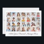 28 Photo Collage Add Your Own Greeting Flat Card<br><div class="desc">Create your own 28 Photo Collage for Christmas, Birthdays, Weddings, Anniversaries, Graduations, Father's Day, Mother's Day or any other Special Occasion, with our easy-to-use design tool. Add your favourite photos of friends, family, vacations, hobbies and pets and you'll have a stunning, one-of-a-kind photo collage. Our custom photo collage is perfect...</div>