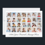 28 Photo Collage Add Your Own Greeting Flat Card<br><div class="desc">Create your own 28 Photo Collage for Christmas, Birthdays, Weddings, Anniversaries, Graduations, Father's Day, Mother's Day or any other Special Occasion, with our easy-to-use design tool. Add your favourite photos of friends, family, vacations, hobbies and pets and you'll have a stunning, one-of-a-kind photo collage. Our custom photo collage is perfect...</div>