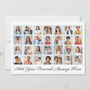 28 Photo Collage Add Your Own Greeting Invitation