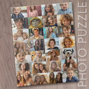 28 Photo Collage All Over Jigsaw Puzzle