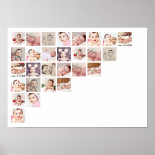 28 Photo Collage Custom Personalised Poster
