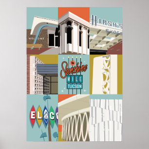 28"x20" Sunshine Mile - Tucson, Arizona Poster