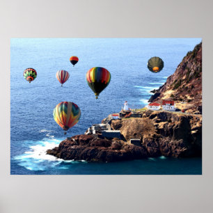 28" x 20", Value Poster Paper Hotair Balloons Newf