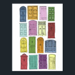 28" x 20", Value Poster Paper (Matte) Doors<br><div class="desc">Illustrated doors</div>