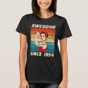 28 Year Old Awesome Since 1994 28th Birthday Girl T-Shirt