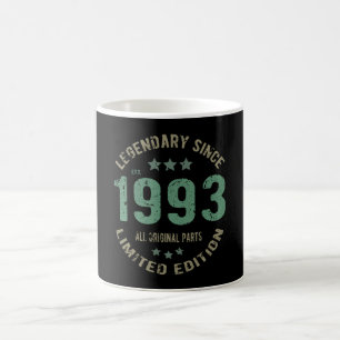 28 Year Old Bday 1993 Legend Since 28th Birthday Coffee Mug