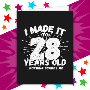 28 Year Old Sarcastic Meme Funny 28th Birthday Card