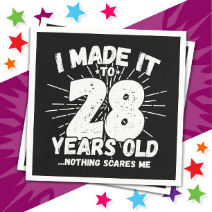 28 Year Old Sarcastic Meme Funny 28th Birthday Napkin