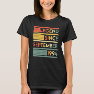 28 Years Old 28th Birthday Legend Since September T-Shirt