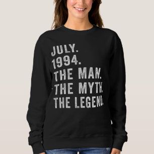 28 Years Old Birthday  The Man Myth Legend July 19 Sweatshirt