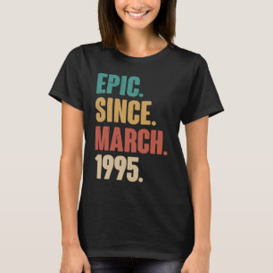28 Years Old Vintage 1995 Birthday 28th Decoration T-Shirt
