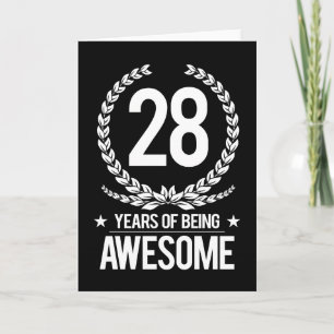 28th Birthday (28 Years Of Being Awesome) Card