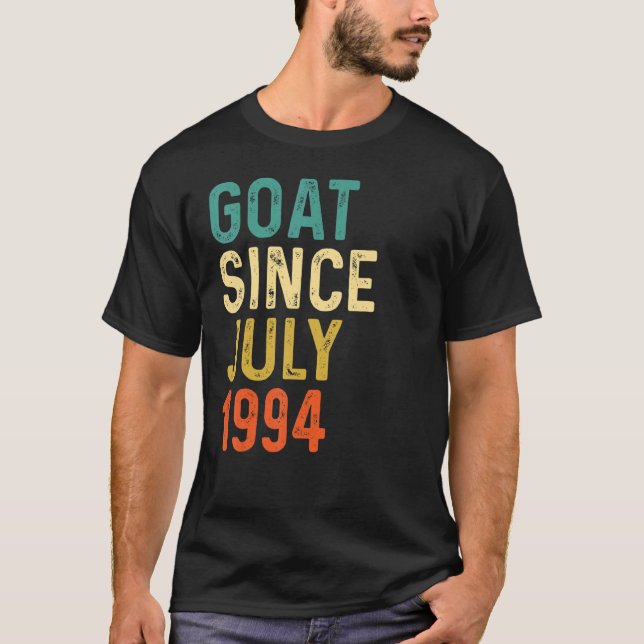28th Birthday 28 Years Old Goat Since July 1994 T-Shirt (Front)