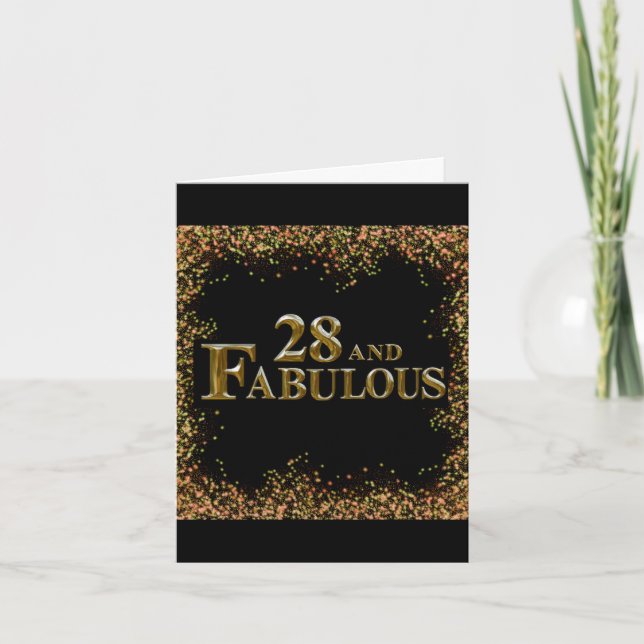 28th  Birthday  Card (Front)