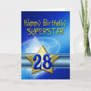 28th Birthday card for Superstar