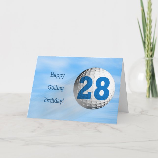 28th birthday golfing card (Front)