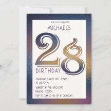 28th birthday invitation