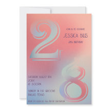 28th birthday invitation