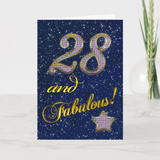 28th Birthday party Invitation (Front)