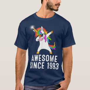 28th birthday, unicorn dab, Awesome since 1993 T-Shirt