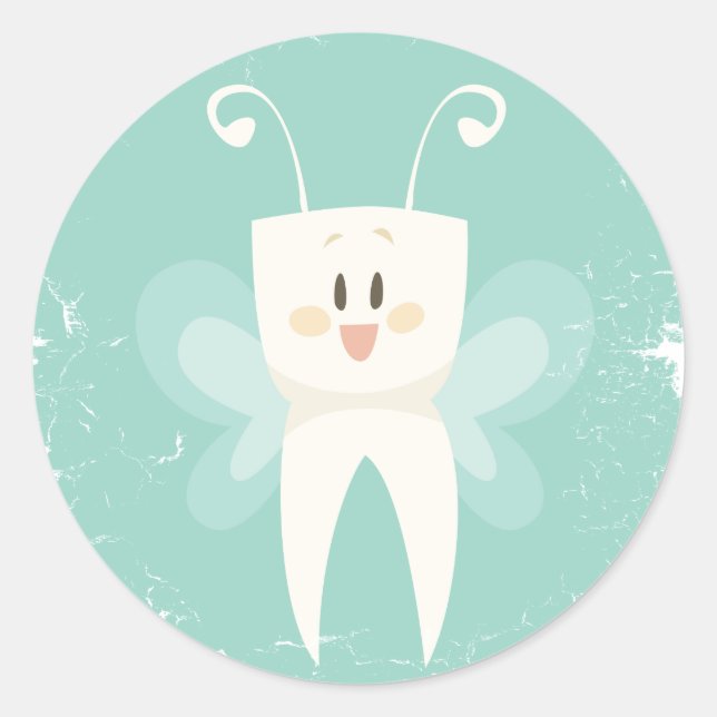 28th February - Tooth Fairy Day Classic Round Sticker (Front)