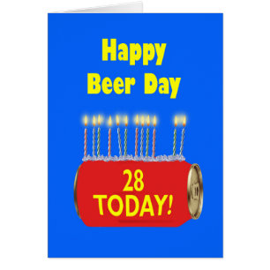 28th Happy Beer Day Birthday 