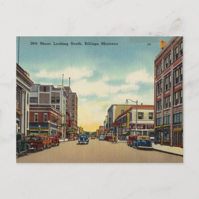 28th Street South, Billings, Montana Postcard (Front)