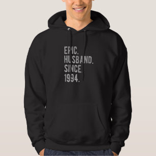 28th Wedding Aniversary For Him Epic Husband Sinc Hoodie