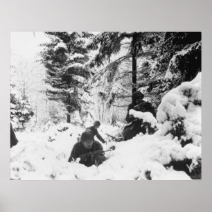 290th American Regiment in the Battle of the Bulge Poster