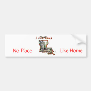 2955620-Travel_Picture-Louisiana, Like Home, No... Bumper Sticker