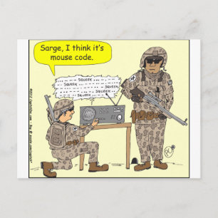 299 mouse code cartoon postcard