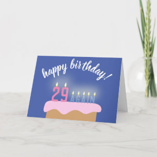 "29 AGAIN" birthday candles   Funny happy birthday Card