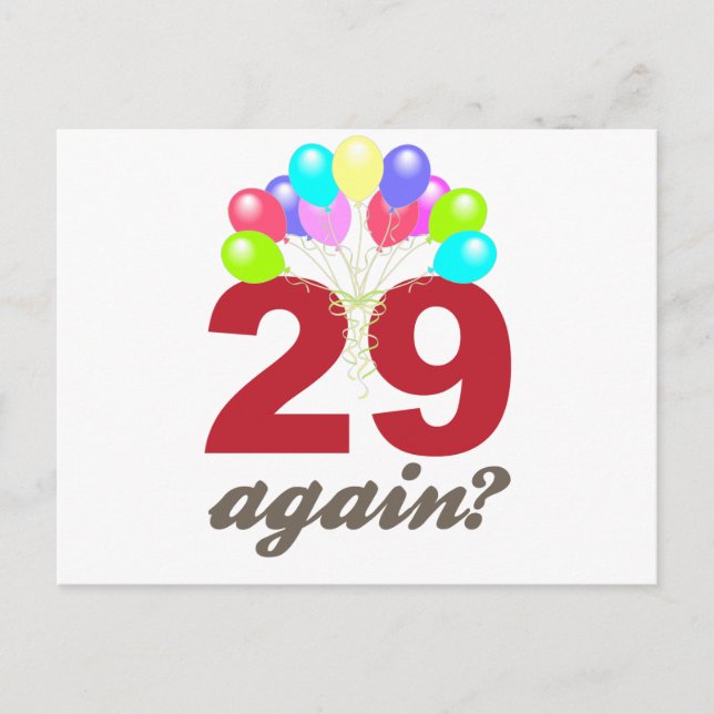 29 Again? Postcard (Front)