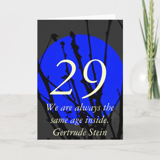 29 Blue and Black Birthday Card (Front)