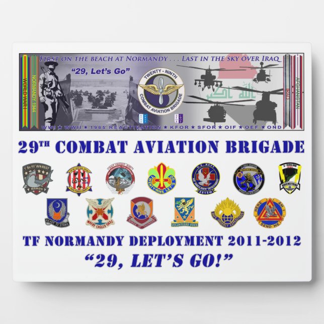 29 CAB deplyment plaque (Front)