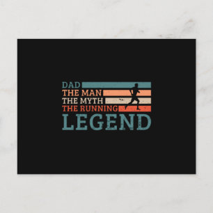 29.Dad The Man The Myth The Running Legend Invitation Postcard