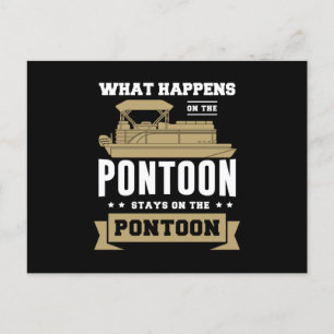 29.Pontoon boat Gifts for a Boat Fan Invitation Postcard