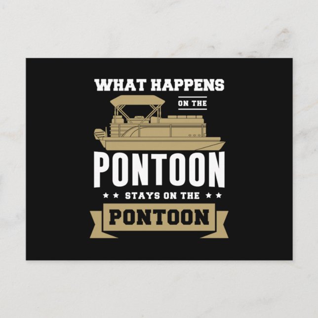 29.Pontoon boat Gifts for a Boat Fan Invitation Postcard (Front)